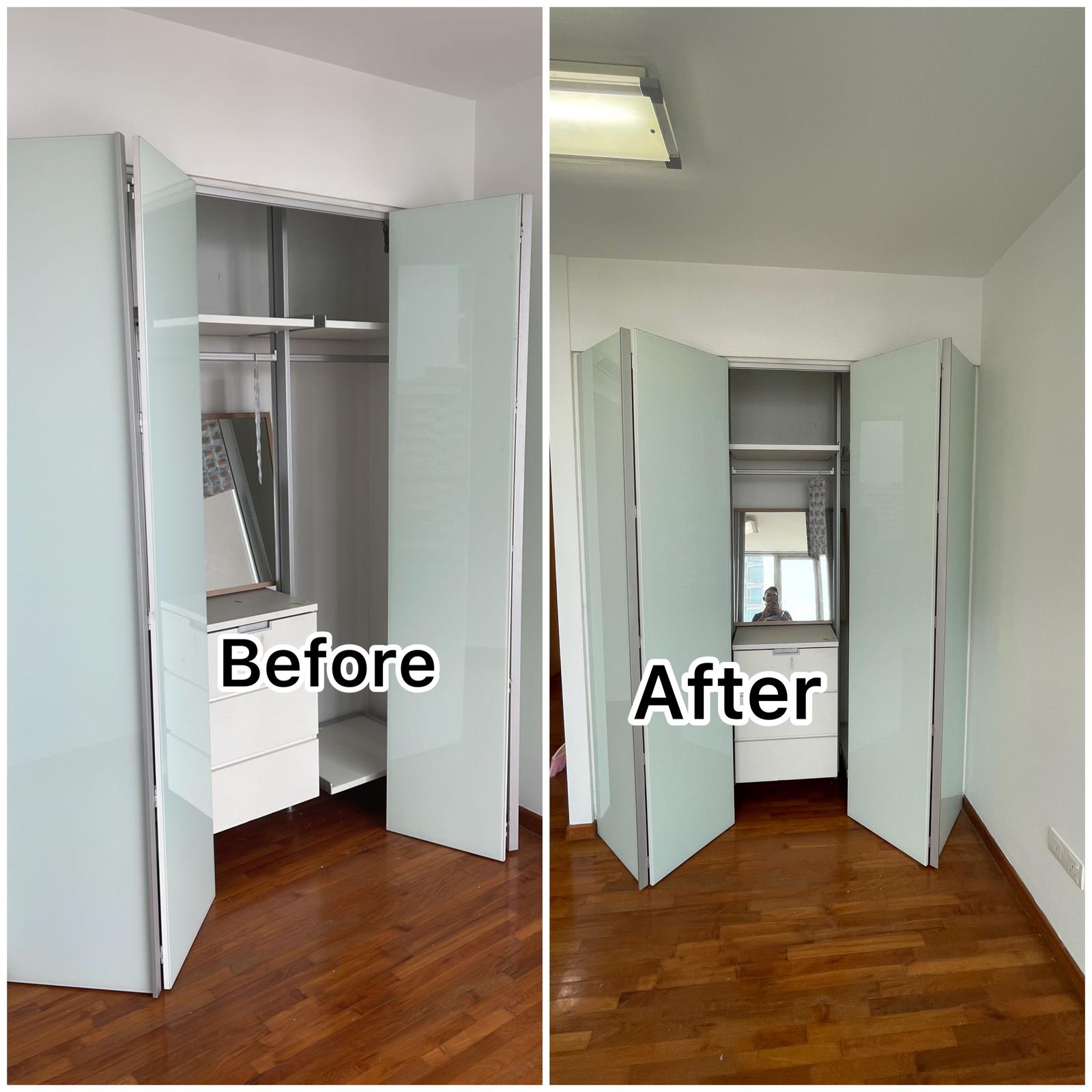 Wardrobe Sliding Door Repair Service in Singapore | Tasfia Engineering & Construction